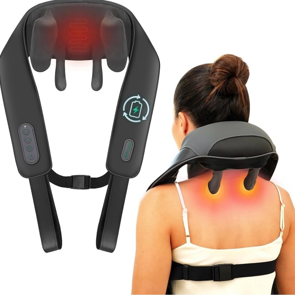 NAILA Black Neck Massager with Heat